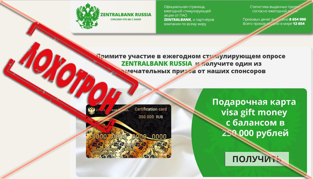 Лохотрон Zentralbank Russia отзывы