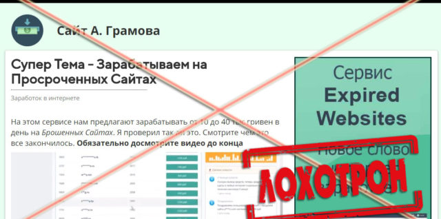 Лохотрон Expired Websites отзывы